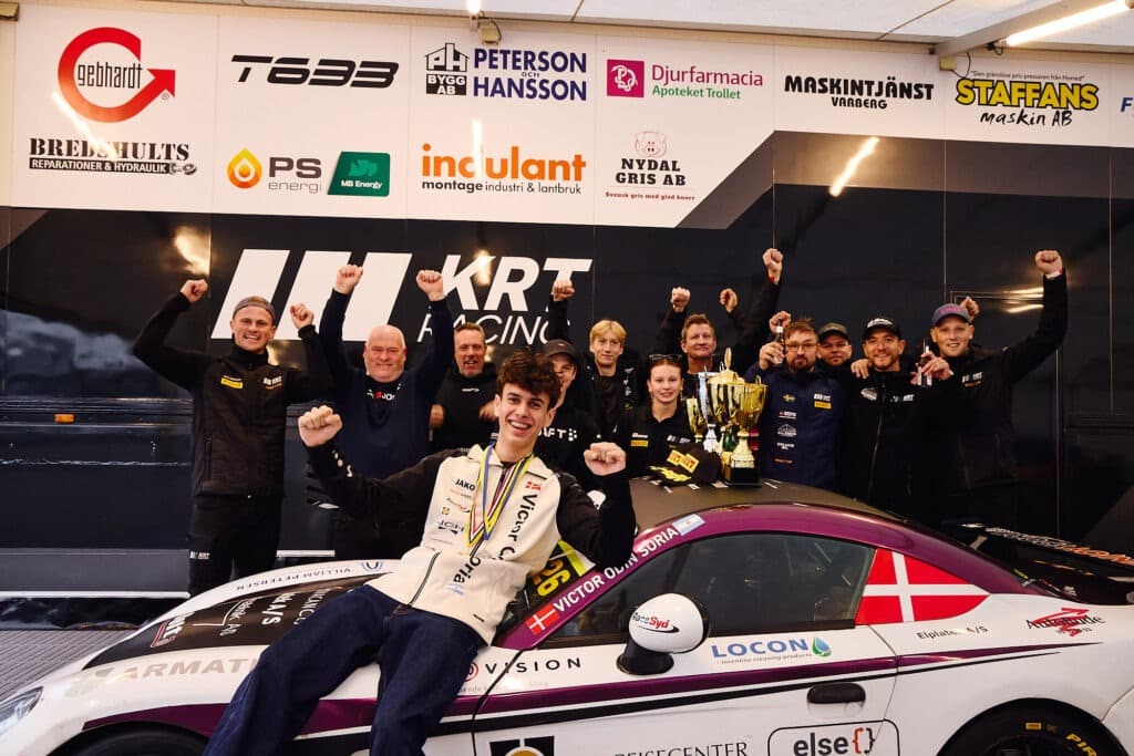 Victor sejrede og blev årets Rookie i Gebhardt Ginetta Nordic Championship
(Foto: Peter Strøiman)